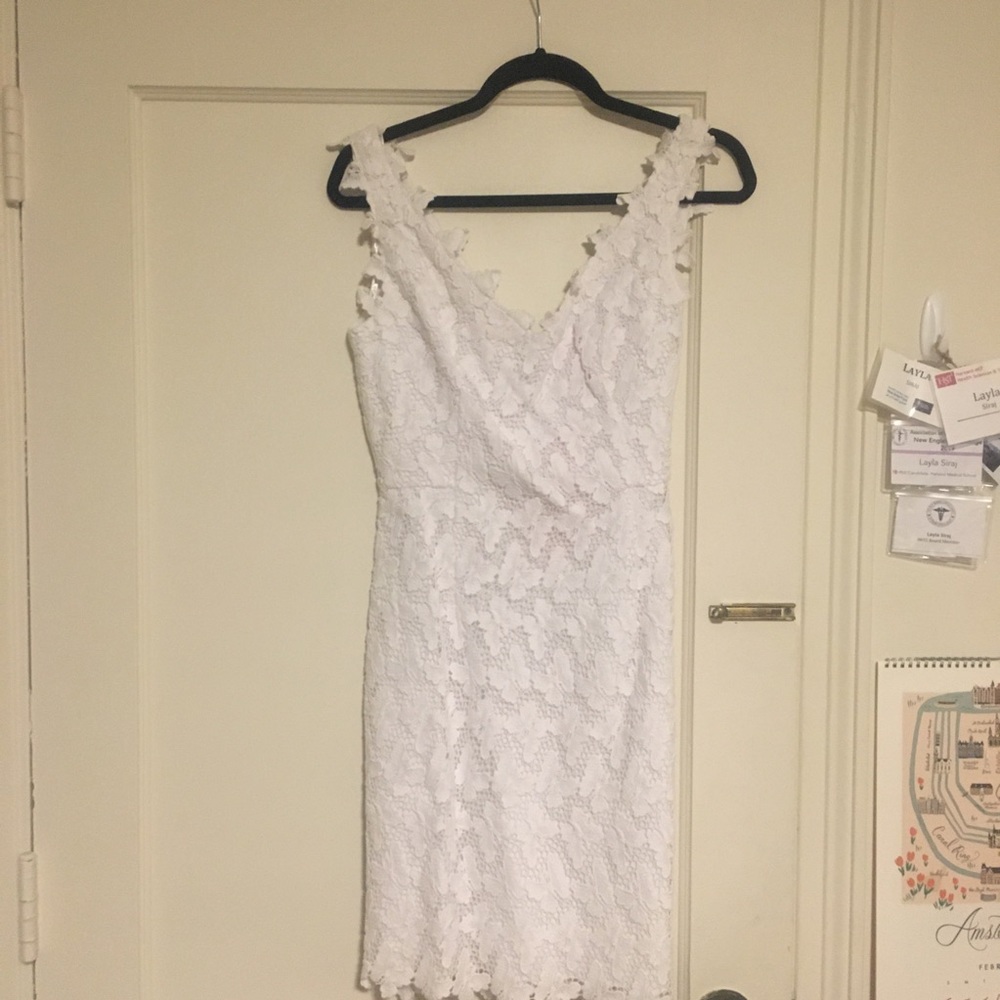 Lilly Pulitzer White Reeve Dress butterfly lace